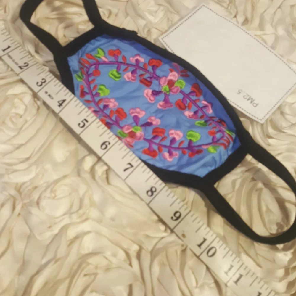 Face Mask Fashion Floral Embroidered